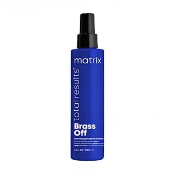 Matrix Spray fără clătire pentru neutralizarea tonurilor de galben și alamă ale părului Brass Off (Neutralizing All-In-One Toning Leave-In Spray) 200 