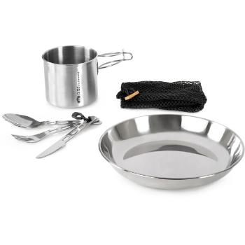 GSI Outdoors GLACIER STAINLESS 1 PERSON SET Kemping edények, ezüst, méret