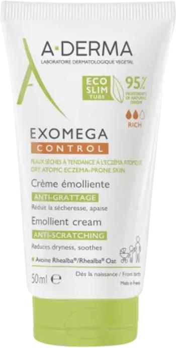 A-DERMA Cremă pentru piele uscată predispusă la eczeme atopice Exomega Control (Emollient Cream) 50 ml