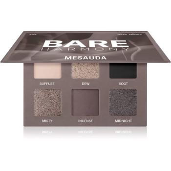 Mesauda Milano Bare Harmony paleta farduri de ochi culoare 202 Deep Smoky 6x1 g