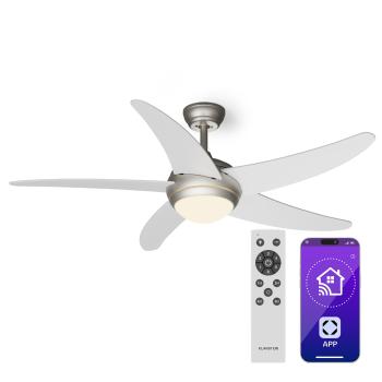 Klarstein Bolero 2 în 1, ventilator de tavan, Ø 132 cm, lumină 55 W, telecomandă, control prin aplicație, funcționare în două direcții