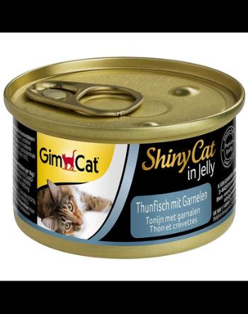 GIMCAT Shiny Cat Tuna&amp;Shrimp in Jelly 70g Conserva hrana pentru pisici, ton si creveti in aspic