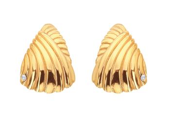 Hot Diamonds Cercei eleganți placați cu aur cu diamant Golden Edit Hope DE839