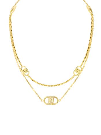 Liu Jo Colier fashion placat cu aur cu cristale LJ2907