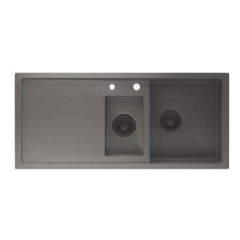 Klarstein Chiuvetă de bucătărie TitanSteel cu scurgere, 100 x 45 cm, oțel inoxidabil, rezistent la zgârieturi, rezistent la căldură