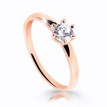 Cutie Jewellery Úchvatný trblietavý prsteň z ružového zlata Z6485-10-X-4 54 mm