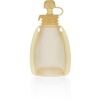 Zopa Silicone Refillable Baby Food Pouch săculeț pentru mâncare 0 m+ Transparent Yellow 120 ml