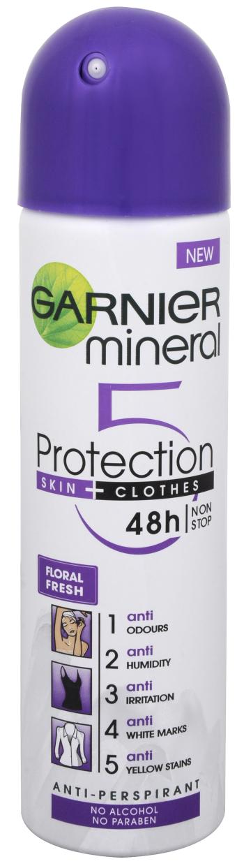 Garnier Antiperspirant mineral 5 Protection Floral Fresh 48h in spray pentru femei 150 ml