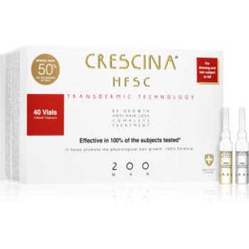 Crescina Transdermic 200 Re-Growth and Anti-Hair Loss tratament pentru stimularea creșterii părului și anti-cădere pentru barbati 40x3,5 ml