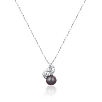 JwL Luxury Pearls Colier fin cu perlă adevărată și zircon JL0750 (lănțișor, pandantiv)