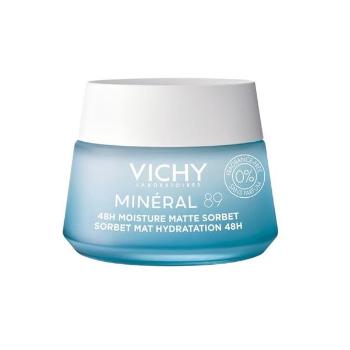 Vichy Gel hidratant mat pentru piele Mineral 89 (48H Moisture Matte Sorbet) 50 ml