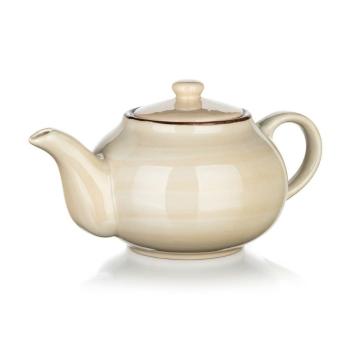 Ceainic din ceramică Banquet PALAS, 1 l, crem, bej