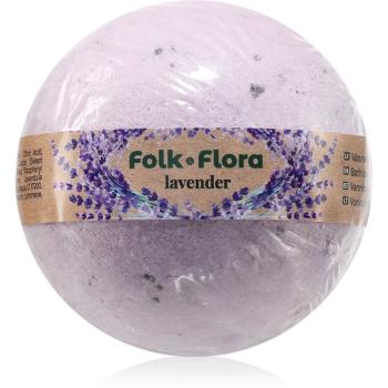 Folk & Flora Lavender bombă de baie cu efect calmant 130 g