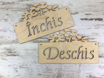 Natúr fa - &quot;Deschis - Inchis&quot; tábla