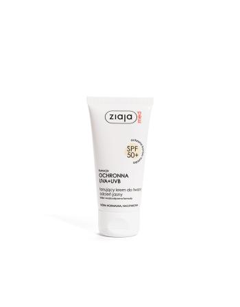 Ziaja Cremă facială tonifiantă pentru piele normală sau vene marite SPF 50+ nuanță deschisă (Tinted Cream) 50 ml