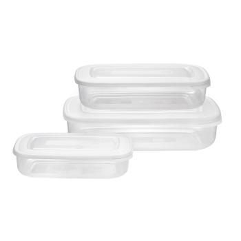 Set de recipiente de plastic Tontarelli din 3 piese, alb