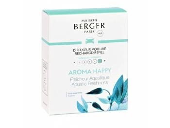 Maison Berger Paris Reîncărcare de schimb pentru difuzor auto Aroma Happy Prospețimea apei Aquatic Fresheness (Car Diffuser Recharge/Refill) 2 buc