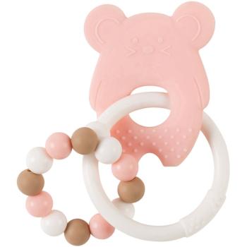 NATTOU Teether Lapidou jucărie pentru dentiție Pink 4 m+ 1 buc