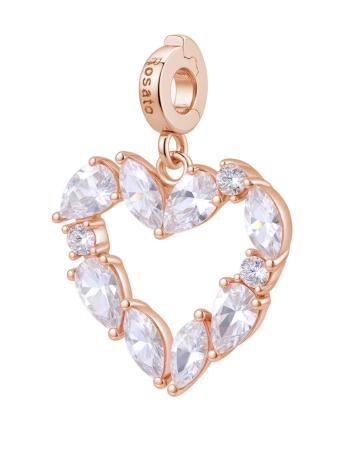 Rosato Pandantiv placat cu aur Inimă cu zirconiu cubic Storie RZ245