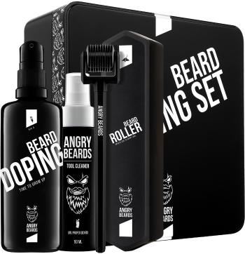 Kozmetikai szett ANGRY BEARDS Szakállnövesztő készlet - Roller és Doping 100 ml