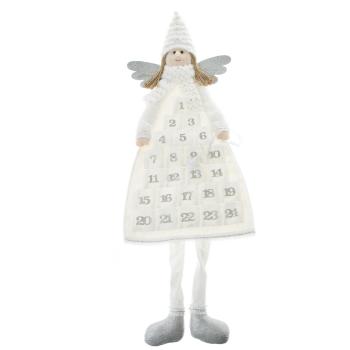 Calendar Advent textil Angel alb-auriu , 60 x 120cm