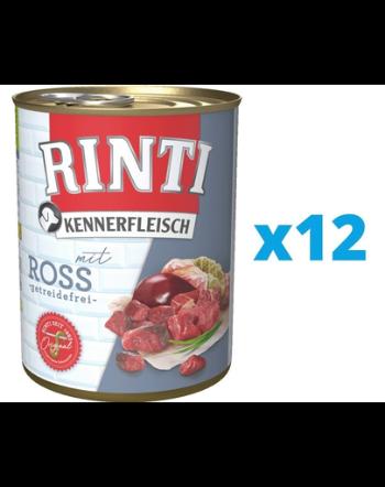 RINTI Kennerfleisch Horse hrana umeda caine 12 x 800 g, cu carne de cal