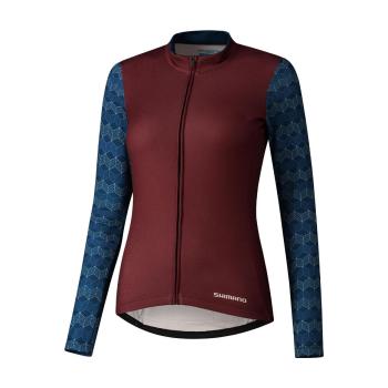 
                         Tricou de cilism pentru iarnă cu mânecă lungă - KAEDE PRINTED LONG 
                