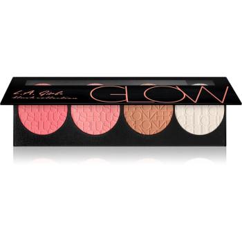 L.A. Girl Cosmetics Blush Collection iluminator, pudră bronzantă și blush culoare Glow 22 g