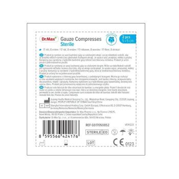 Dr. Max Gauze Compresses Sterile 5 x 5 cm 2 ks