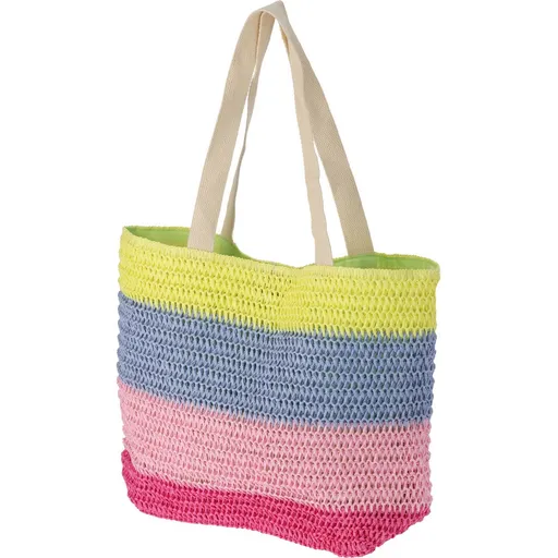 Geantă de plajă cu dungi 47 x 15 x 38 cm, verde, verde