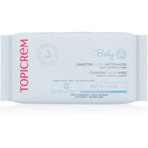 Topicrem BABY Cleansing Water Wipes Șervețele umede pentru copii 60 buc