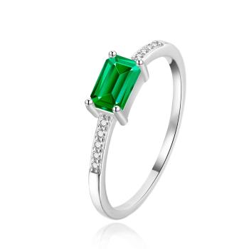 Agato Inel elegant din argint cu zircon strălucitor AGT-R64GR 54 mm
