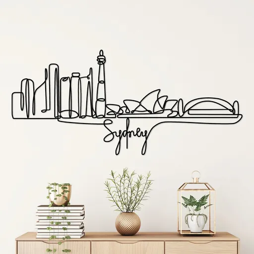 Decoratiune de perete, Sydney, Grosime: 2 mm, Negru