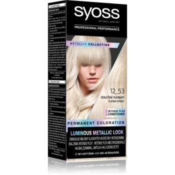 Syoss Color Metallic Collection Culoare permanenta pentru par culoare 12_53 Platinum Pearl 2x50 ml