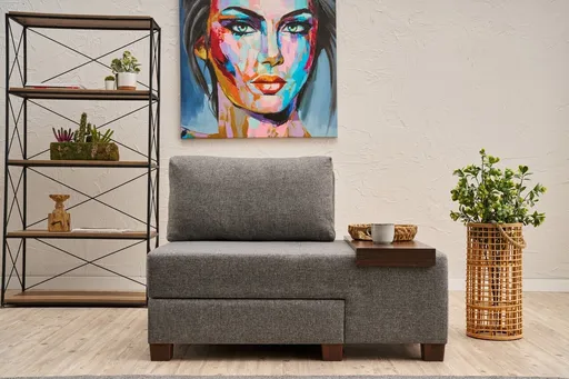 Fotoliu extensibil, Atelier del Sofa, 825BLC4713, Gri