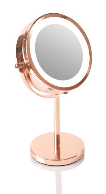 Rio-Beauty Oglindă cosmetică cu două fețe (Rose Gold Mirror)