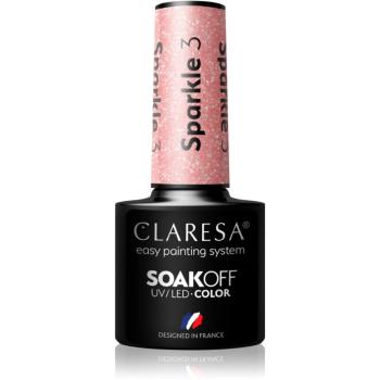 Claresa SoakOff UV/LED Color Sparkle lac de unghii sub forma de gel culoare 3 5 g