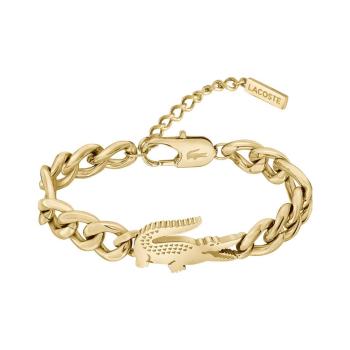 Lacoste Brățară de damă placată cu aur Crocodile 2040374