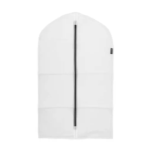 Set 2 huse pentru haine Brabantia 1005659, M, 60x100 cm, Fermoar, Alb