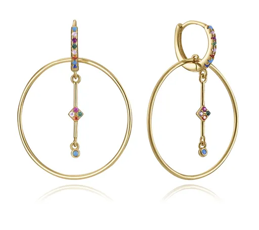 Viceroy Cercei trendy placați cu aur cu cristale colorate Elegant 13088E100-39