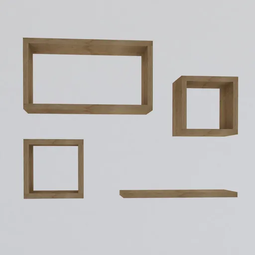 Raft Babi Sapphire Oak, 4 bucăți, naturală