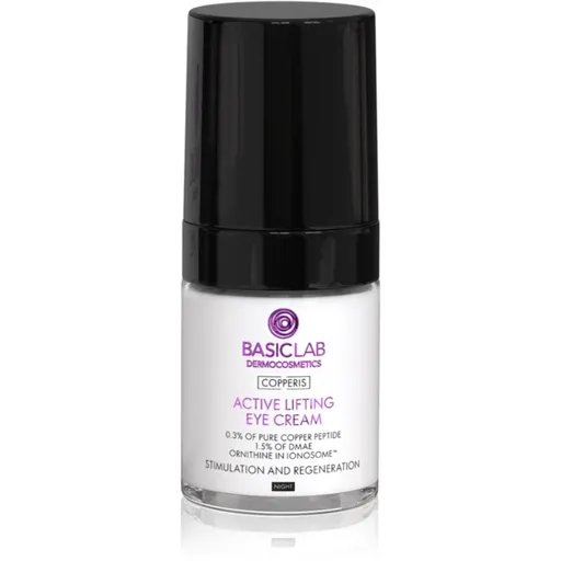BasicLab Dermocosmetics Copperis cremă de ochi cu efect de lifting pentru noapte 18 ml