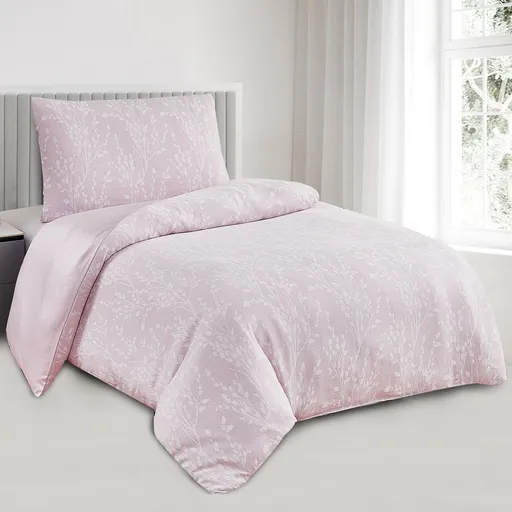Lenjerie de pat din jacard Boston roz, 140 x 200cm, 70 x 90 cm, roz