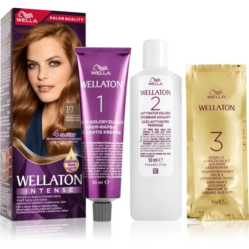 Wella Wellaton Intense Culoare permanenta pentru par cu ulei de argan culoare 7/7 Deep Brown 1 buc