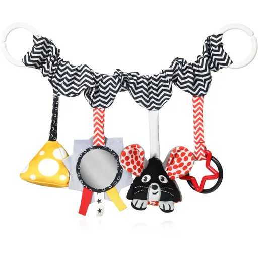 BabyOno Cheese and Skip jucărie suspendabilă contrastantă 1 buc