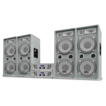 Electronic-Star DJ PA Set de boxe alb Star Series "Arctic Ice Pro" 4000W