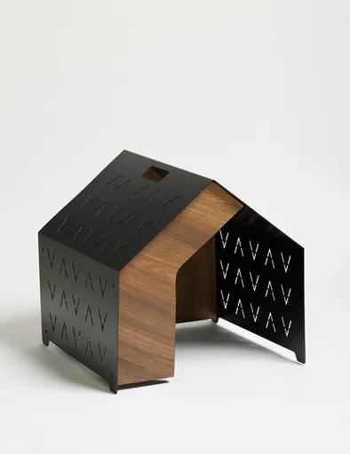 Casă pentru animale de companie, Hanah Home, Vidar, 50x50x50 cm, Negru