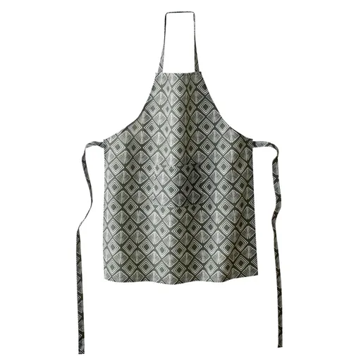 Șorț cu imprimeu geometric, rezistent la pete