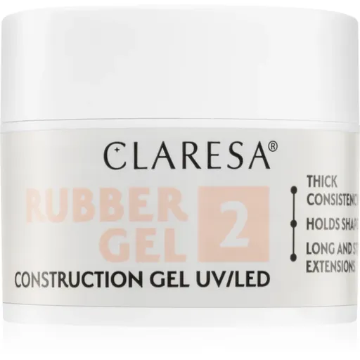 Claresa Rubber Gel Construction Gel UV/LED Gel pentru extensiile unghiilor culoare 2 12 g