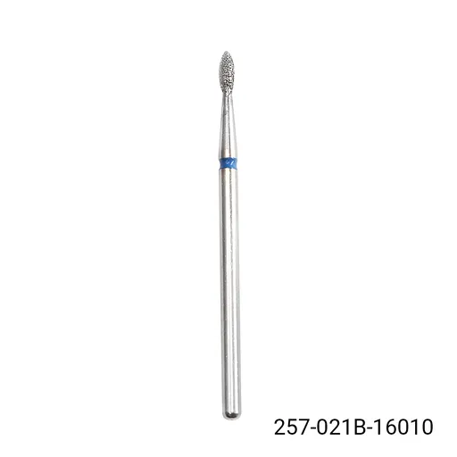 Bit de diamant pentru cuticule, flacara, brau albastra 257-021B